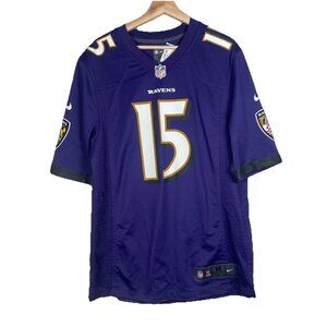 Nike NFL Baltimore Ravens #15 Brown Purple Jersey Men Size M Med (msrp $120)